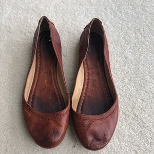 Frye leather Carson ballet flats